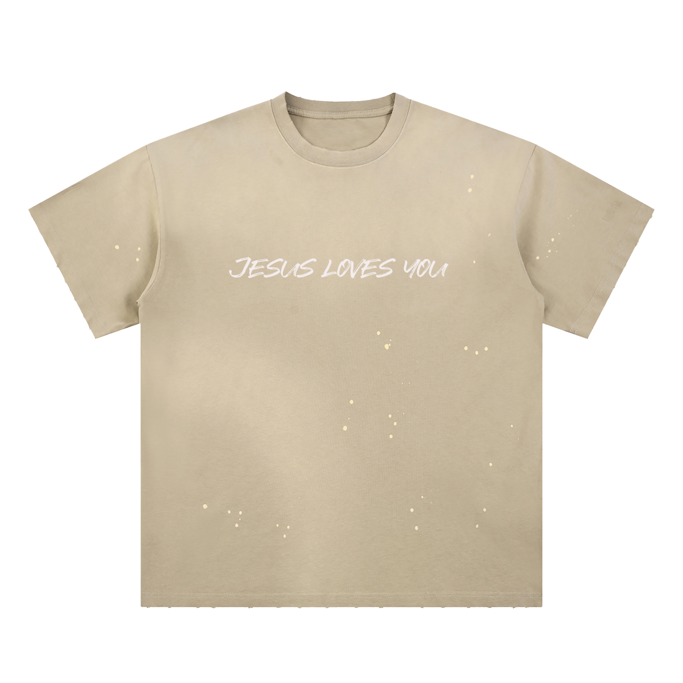 Paint Splatter JESUS LOVES YOU T-SHIRT