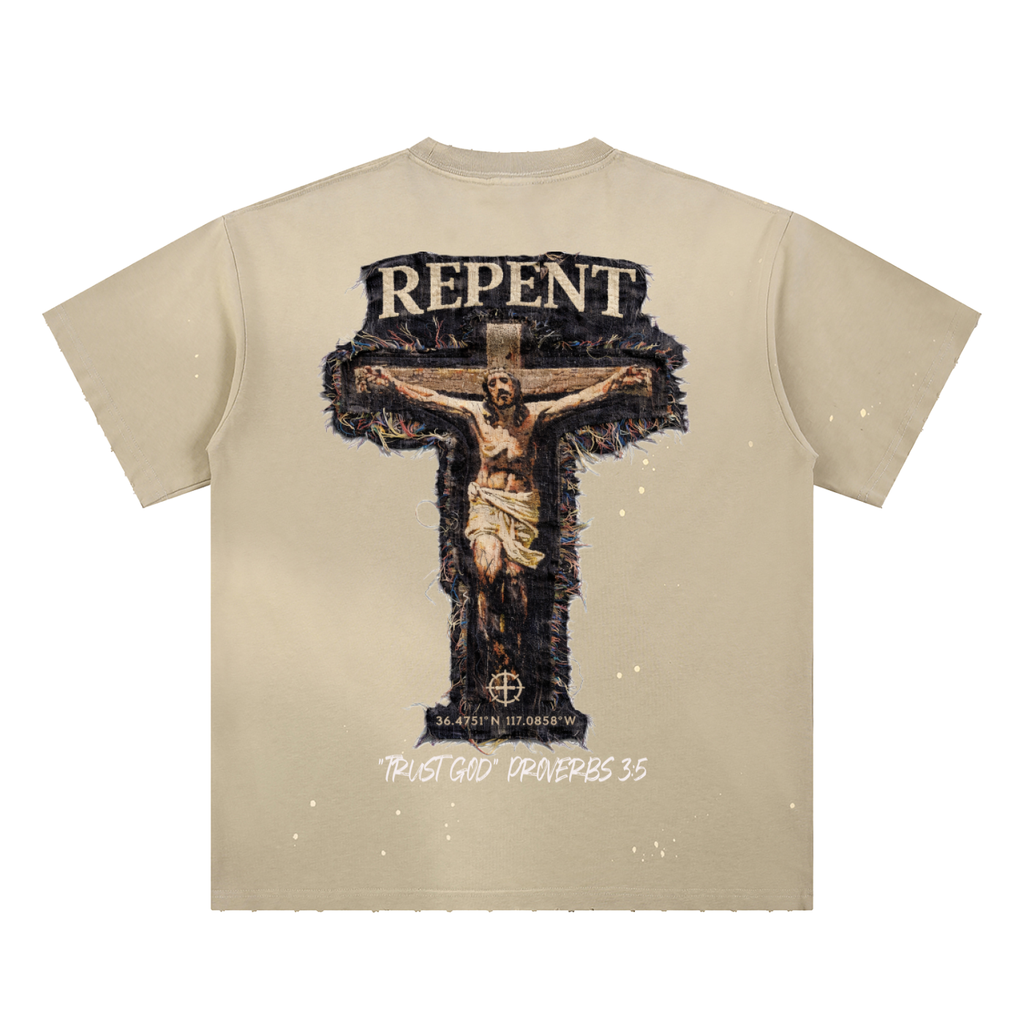 Paint Splatter JESUS LOVES YOU T-SHIRT