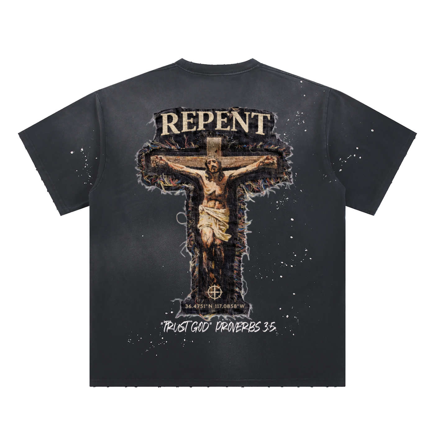 Paint Splatter JESUS LOVES YOU T-SHIRT