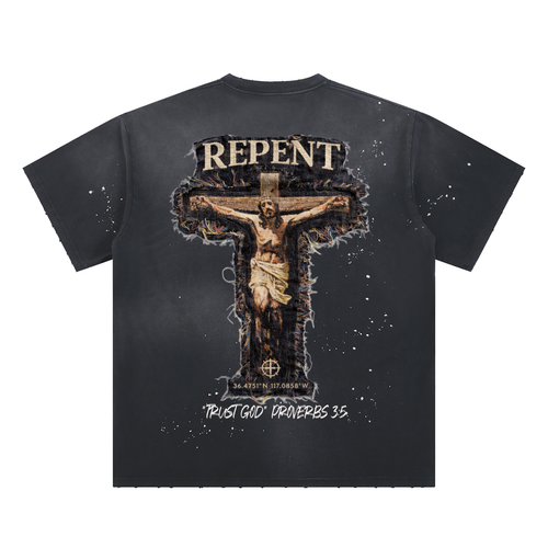 Paint Splatter JESUS LOVES YOU T-SHIRT