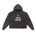 Vintage Washed Frayed-Hem Hoodie